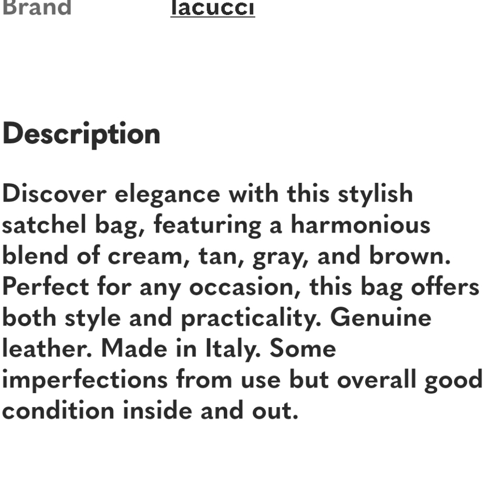 Iacucci Genuine Leather Color Block Hand Bag - Picture 4 of 4